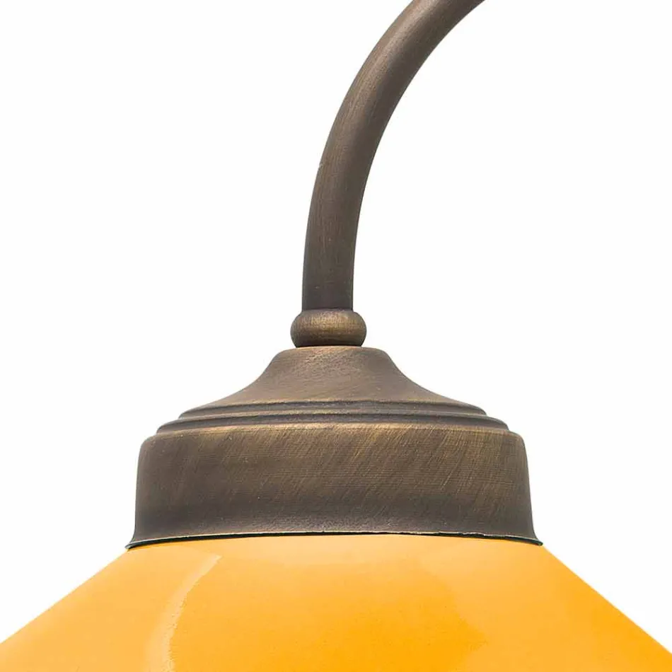 Lichter in farbigen keramischen Wand- und Messing Alice Ferroluce Viadurini