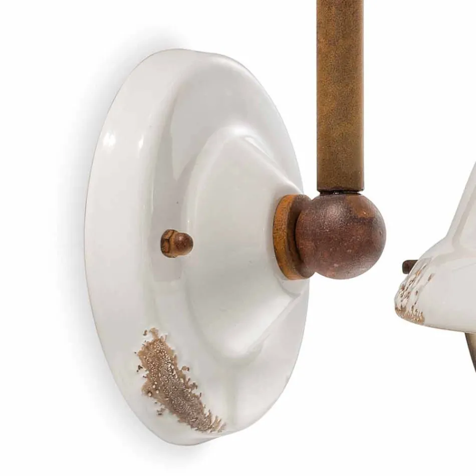 Keramik-Wandleuchten und Metall Skyler industriellen Stil Viadurini