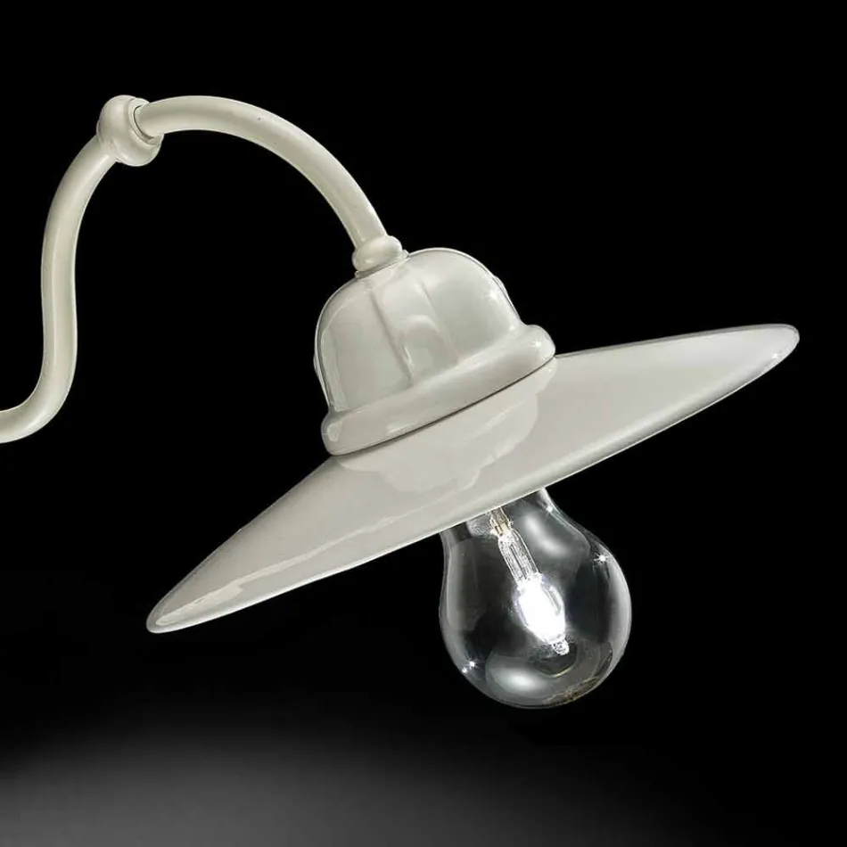 Lampe in glänzend Keramik-Wand Ferroluce Retro Viadurini