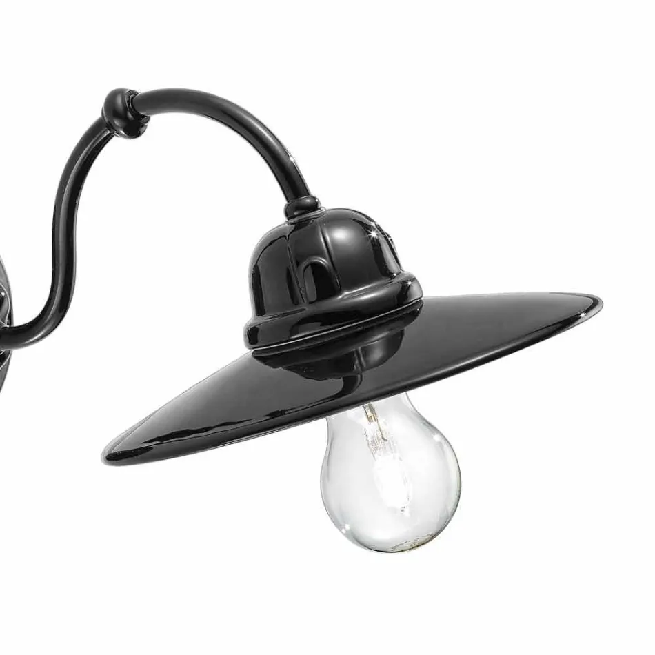 Lampe in glänzend Keramik-Wand Ferroluce Retro Viadurini