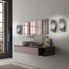 Wandleuchte aus mundgeblasenem Glas in Venedig und Metall - Satomi Viadurini