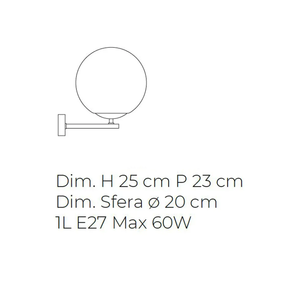 Modernes Design mundgeblasene Wandleuchte aus venezianischem Glas - Moon Viadurini