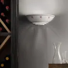 Keramik Wandleuchte im rustikalen Design handdekoriert Ferroluce Viadurini