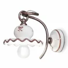 Wandlampe im rustikalen Stil aus Keramik Ferroluce Roma Viadurini