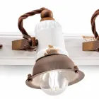 Appliqueentwurf und drei Strahler Keramik und Metall Lacey Viadurini