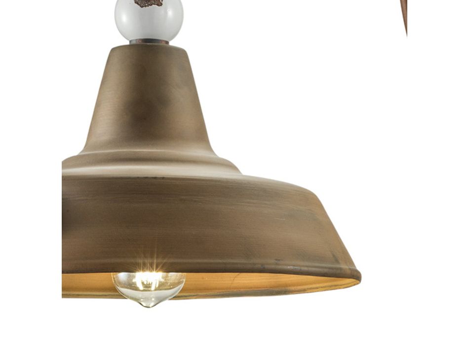 Industrial Design Wandlampe aus Eisen und Keramik handgefertigt - Grunge Viadurini