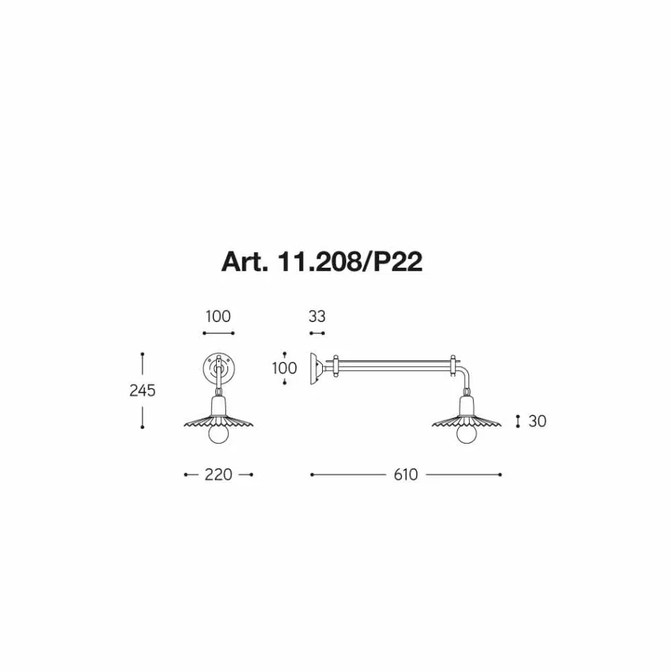 Wand modernen Designlinie von Aldo Bernardi Civetta Viadurini