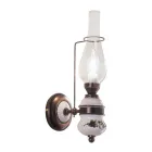 Wandlampe im Vintage-Design aus handbemaltem Eisen und Keramik - Pompeji Viadurini