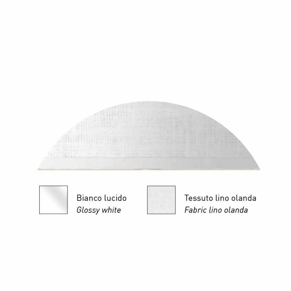 Design Wandleuchte in Metall Silber oder Weiß Finish Made in Italy - Jump Viadurini