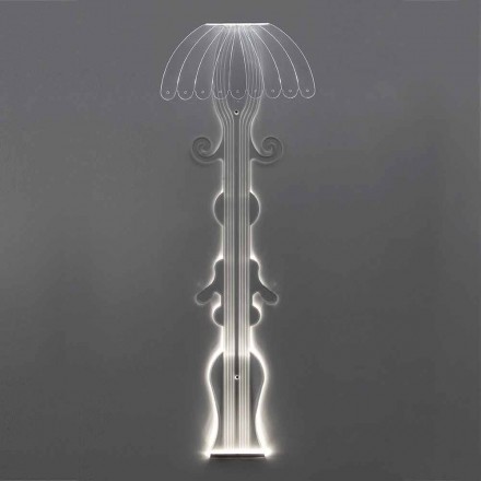 Design Wandlampe aus transparentem Plexiglas in Italien, Scilla Viadurini
