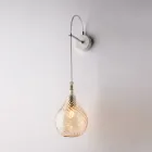 Wandleuchte aus Eisen mit Pyrex-Glas, hergestellt in Italien, für die Inneneinrichtung - Amazonia Viadurini