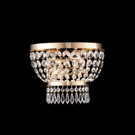 In Italien gefertigte Applikation aus Eisen und Gold mit Strasssteinen für die Inneneinrichtung – Österreich Viadurini