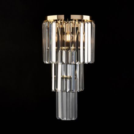 Applikationen aus Eisen und Gold mit Strasssteinen, hergestellt in Italien, für die Inneneinrichtung - Wien Viadurini