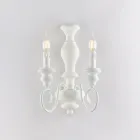 Wandleuchten aus Holz und lackiertem Eisen, hergestellt in Italien für die Inneneinrichtung - Toskana Viadurini