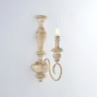 Wandleuchten aus Holz und lackiertem Eisen, hergestellt in Italien für die Inneneinrichtung - Toskana Viadurini