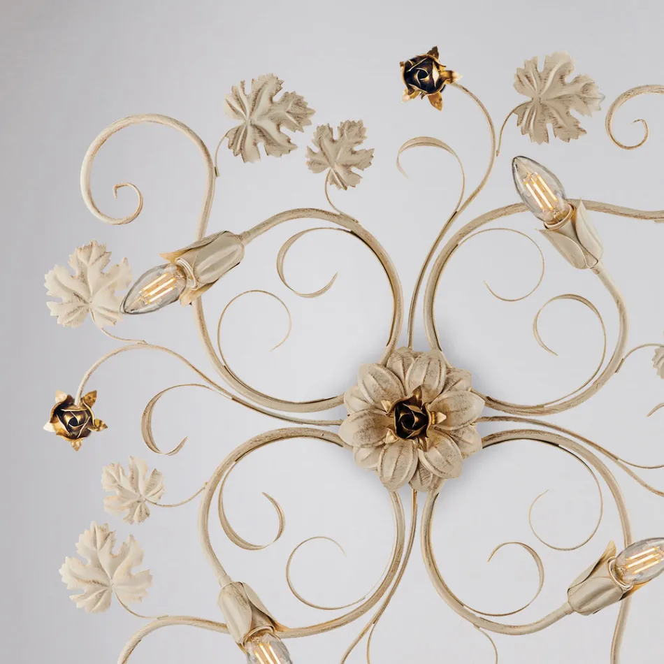 LED-Wandleuchte aus verchromtem Metall für elegante und funktionale Beleuchtung – Fiore Viadurini