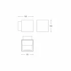 Wandleuchte aus Messing und Gips Made in Italy - Cubetto Aldo Bernardi Viadurini