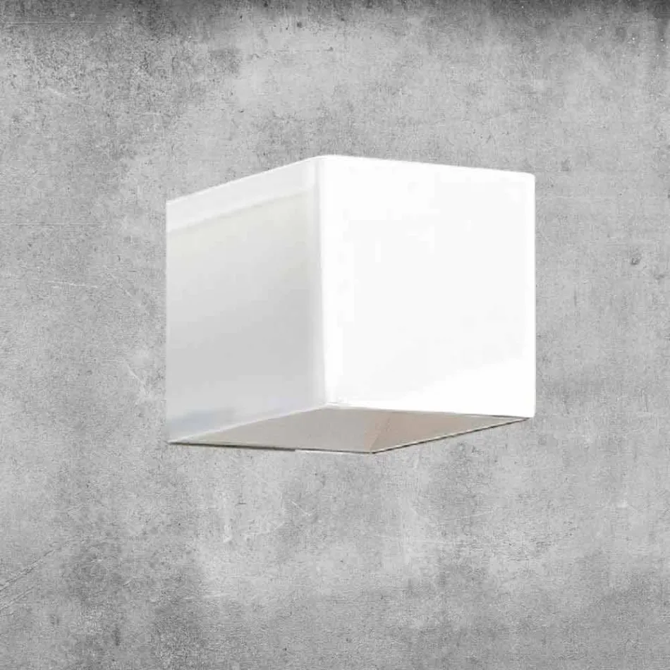 Wandleuchte aus Messing und Gips Made in Italy - Cubetto Aldo Bernardi Viadurini