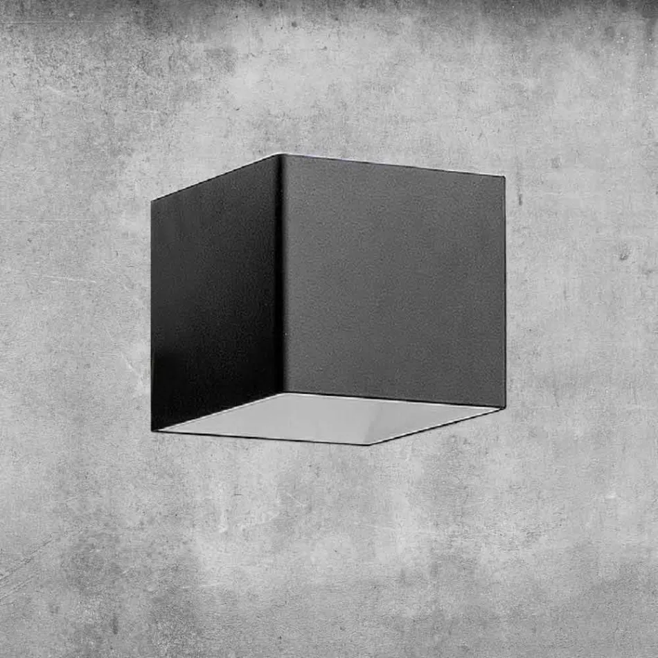 Wandleuchte aus Messing und Gips Made in Italy - Cubetto Aldo Bernardi Viadurini