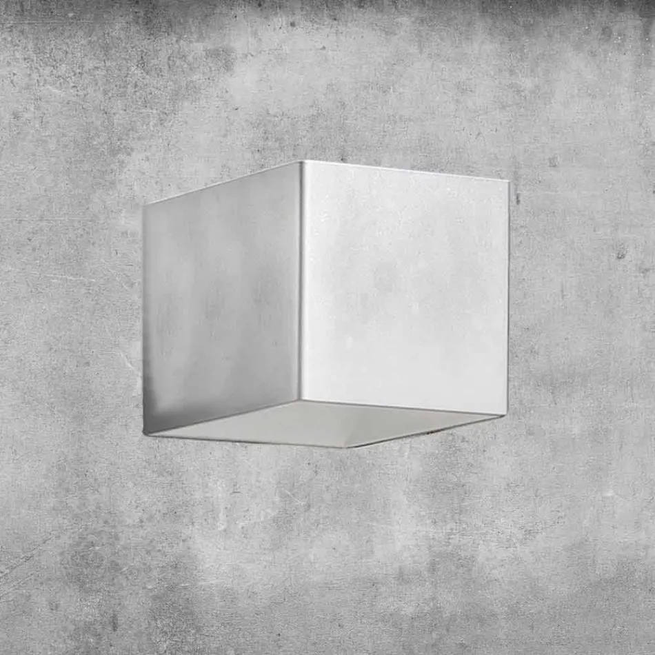 Wandleuchte aus Messing und Gips Made in Italy - Cubetto Aldo Bernardi Viadurini
