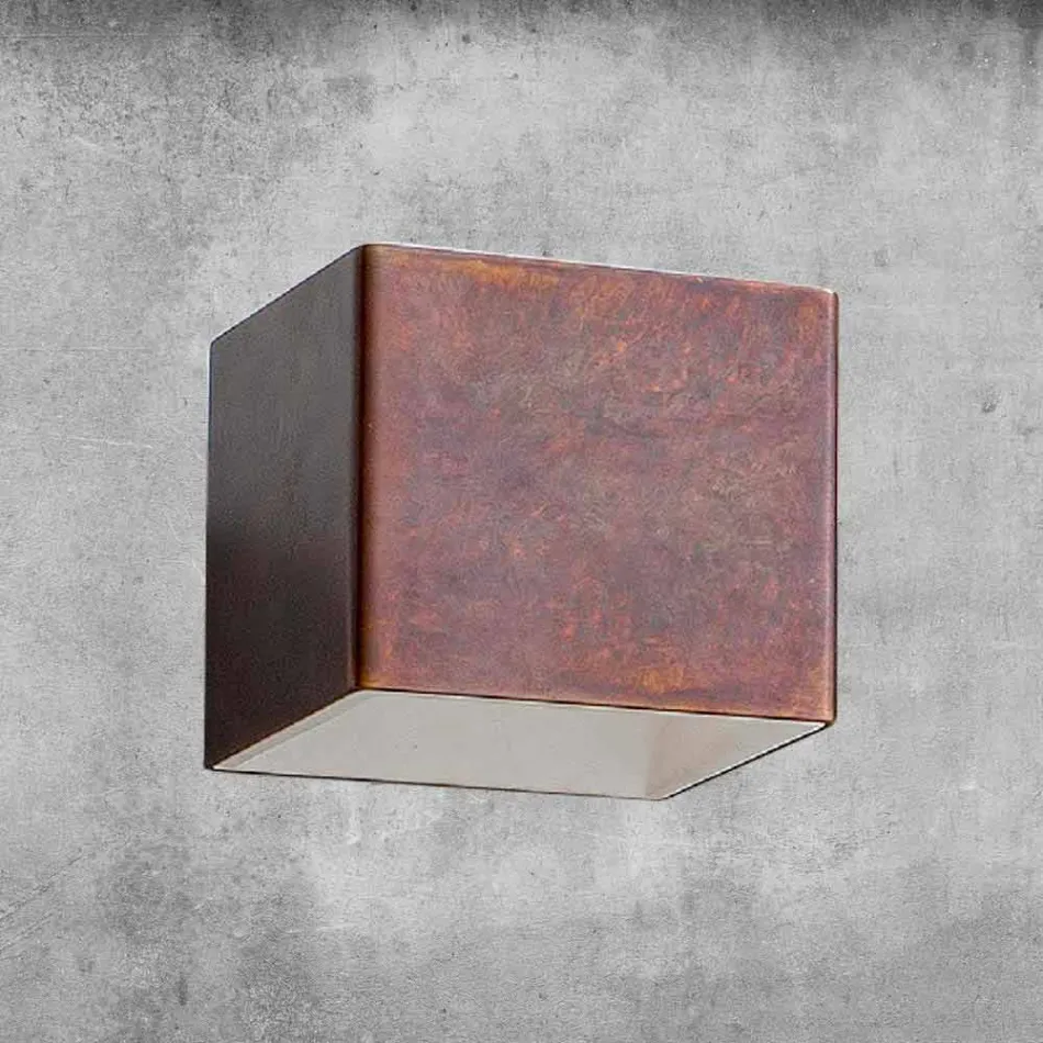 Wandleuchte aus Messing und Gips Made in Italy - Cubetto Aldo Bernardi Viadurini