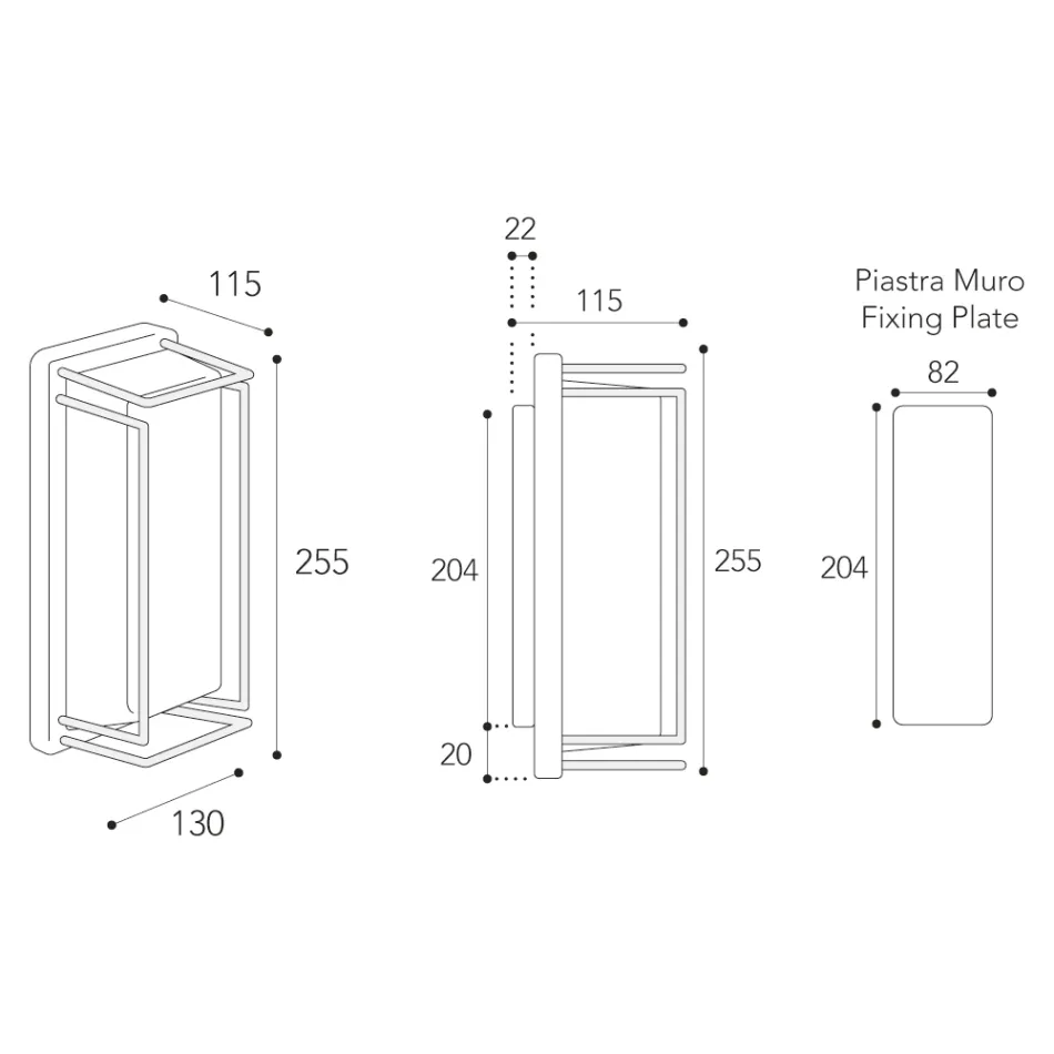 Vintage-Wandleuchte aus Messing, komplett in Italien gefertigt – Kristall Viadurini