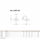 Applique La Traviata Kupfer, Glas und Messing antik Viadurini
