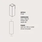 LED-Außenwandleuchte Smith-Toscot im Steingut-Design H 24 cm Viadurini