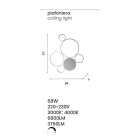 Moderne LED-Wandleuchte aus lackiertem Metall in Gold- oder Silber-Finish - Punto Viadurini