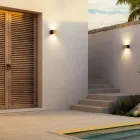 Quadratische Wandleuchte aus Kupfer und LED, hergestellt in Italien – Beispiel Viadurini