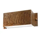 Rechteckige Wandleuchte aus Kupfer und LED, hergestellt in Italien – Beispiel Viadurini