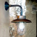 Wandlampe aus Kupfer, Glas und Messing Nabucco Aldo Bernardi