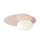 Wand- oder Deckenleuchte aus Aluminium, Metall und weißem Glas - Luma Viadurini