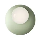 Wand- oder Deckenleuchte aus Aluminium, Metall und weißem Glas - Luma Viadurini