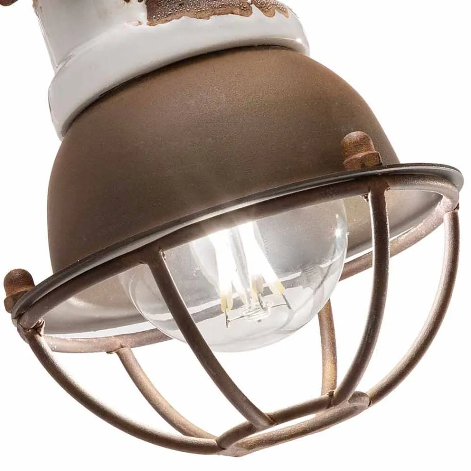 Applikationen einstellbares Keramik und Metall Scheinwerfer Kendra Ferroluce Viadurini