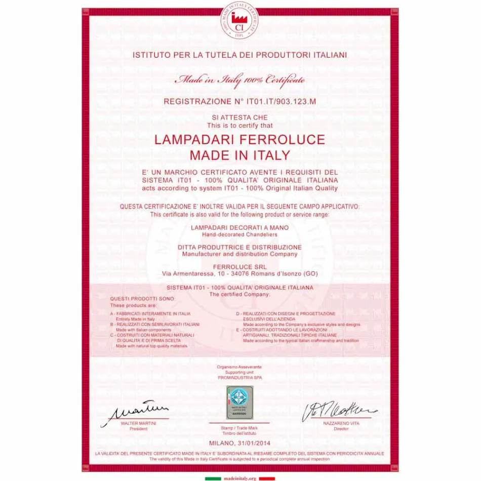 Applikationen rustikale weiße Keramik verziert Ferroluce Treviso Viadurini