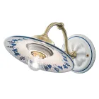 Vintage-Applikation aus Eisen und Keramik, verziert mit handgemaltem Design - Asti Viadurini