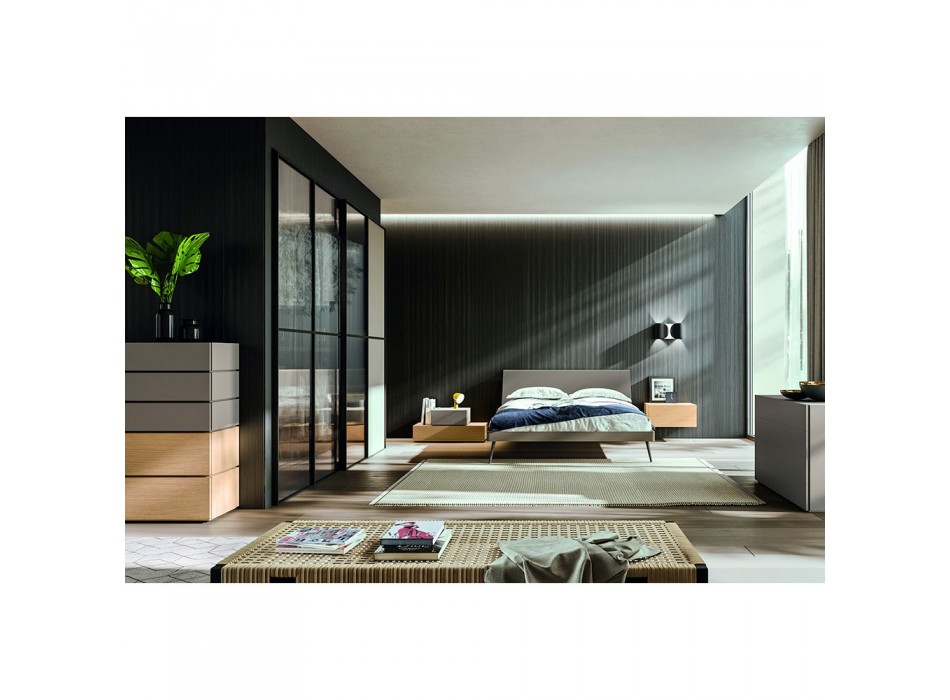 Moderne 5-Elemente Schlafzimmermöbel Made in Italy - Diamond Viadurini