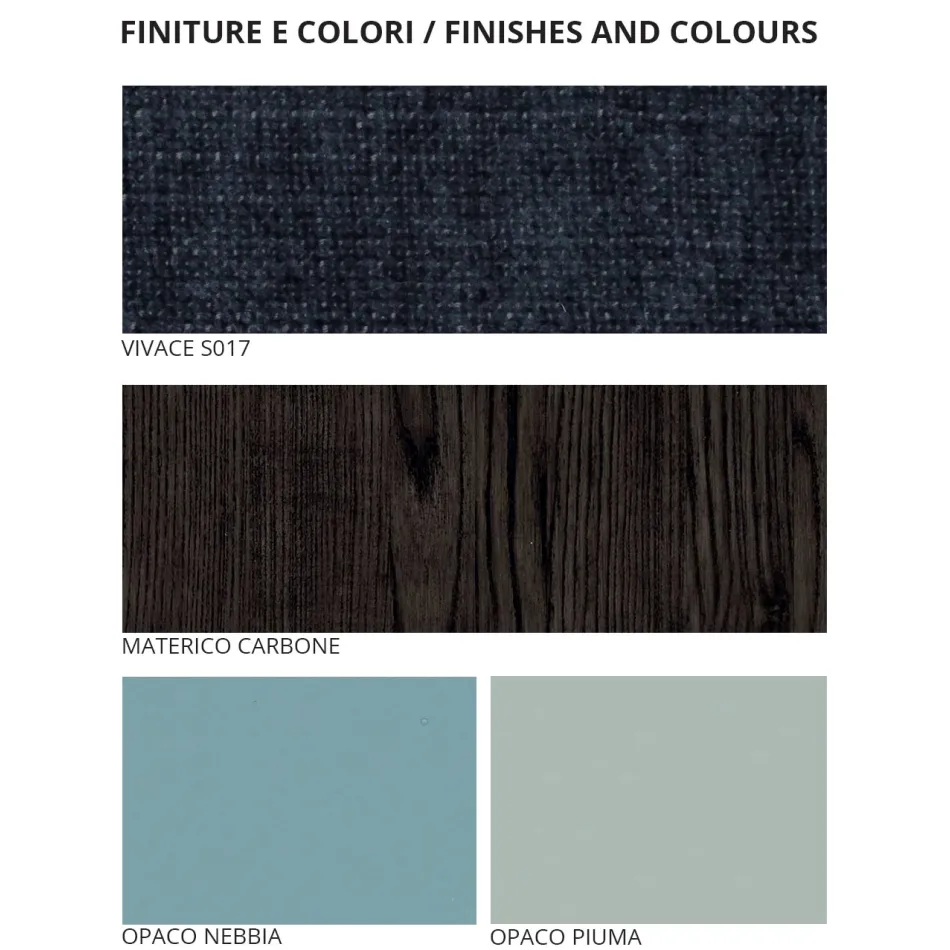 Schlafzimmermöbel mit 7 Elementen Modern Style Made in Italy - Polynesien Viadurini