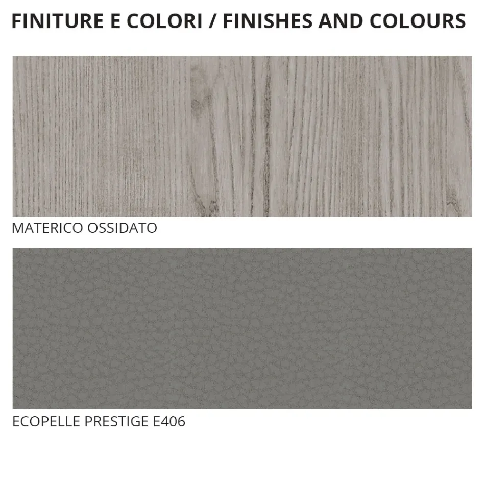 Doppelschlafzimmermöbel mit 4 Elementen Made in Italy - Lucania Viadurini