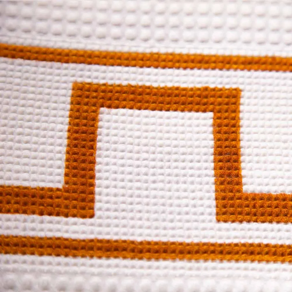 Einteiliges handbedrucktes Kunsthandtuch aus italienischer Baumwolle - Marken Viadurini