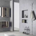 Modern Design Bodengarderobe in Weiß oder Chrom Metall - Kottac Viadurini