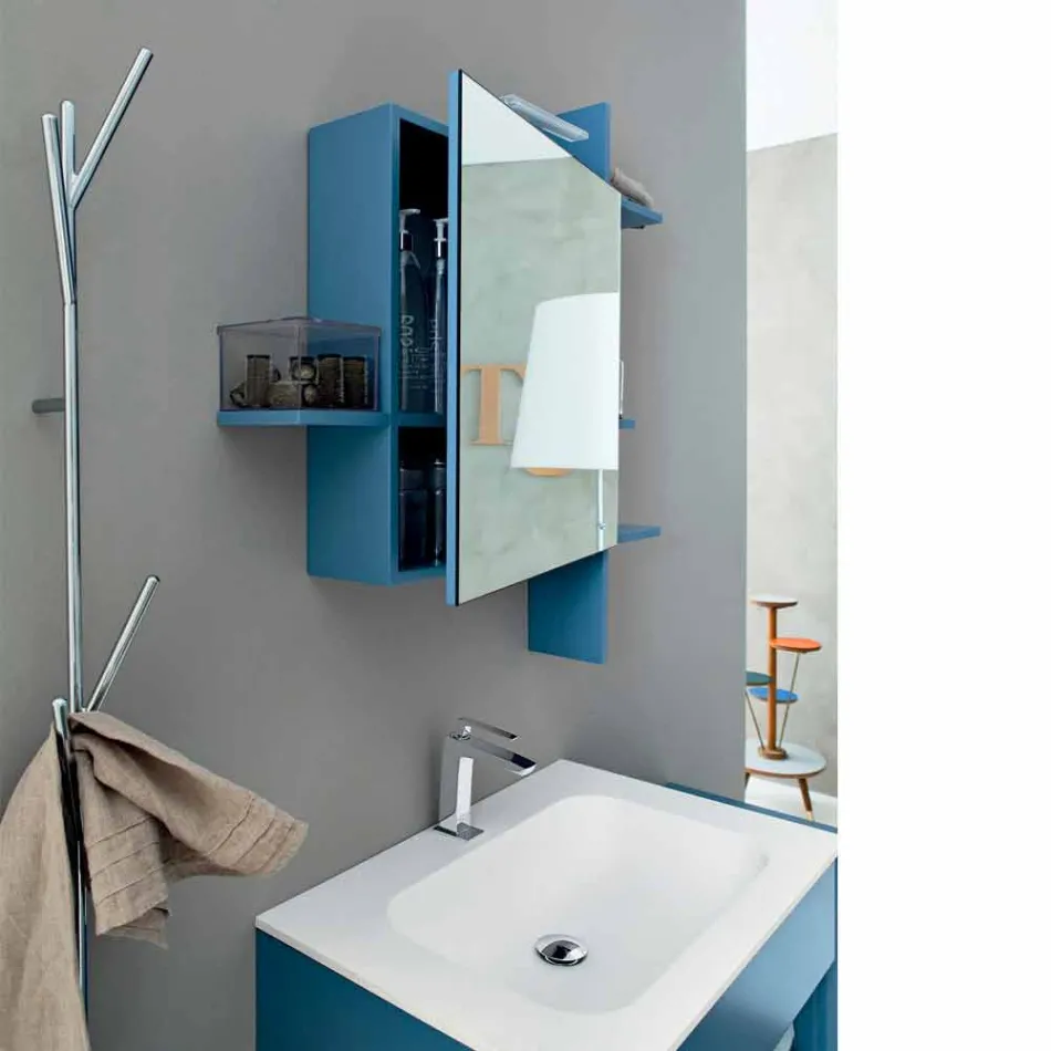 Modern Design Bodengarderobe in Weiß oder Chrom Metall - Kottac Viadurini