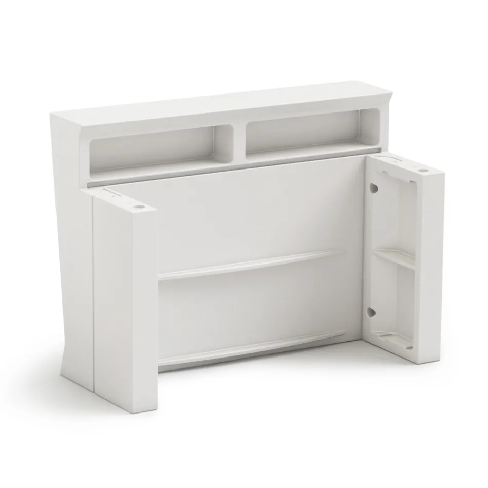 Leuchtende Bartheke mit Organizer-Zubehör und Flaschenhalter - Bericht Viadurini