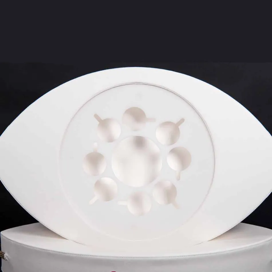 Trona Bootfahrende weiße Kunstlederschwimmbar Made in Italy Viadurini