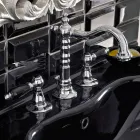 3-Loch-Waschtischarmatur mit Messingablauf im klassischen handgefertigten Stil – Noriana Viadurini