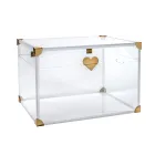 Aufbewahrungskoffer aus Plexiglas mit goldenen Details, hergestellt in Italien - Briseide Viadurini