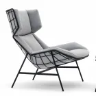 Bergere Gartensessel Varaschin Sommer Set in modernem Design Viadurini