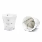 Grappaglas aus weißem Carrara-Marmor Made in Italy - Fergie Viadurini