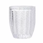 Dekorierte transparente Glaswassergläser, moderner Service 12 Stück - Mix Viadurini